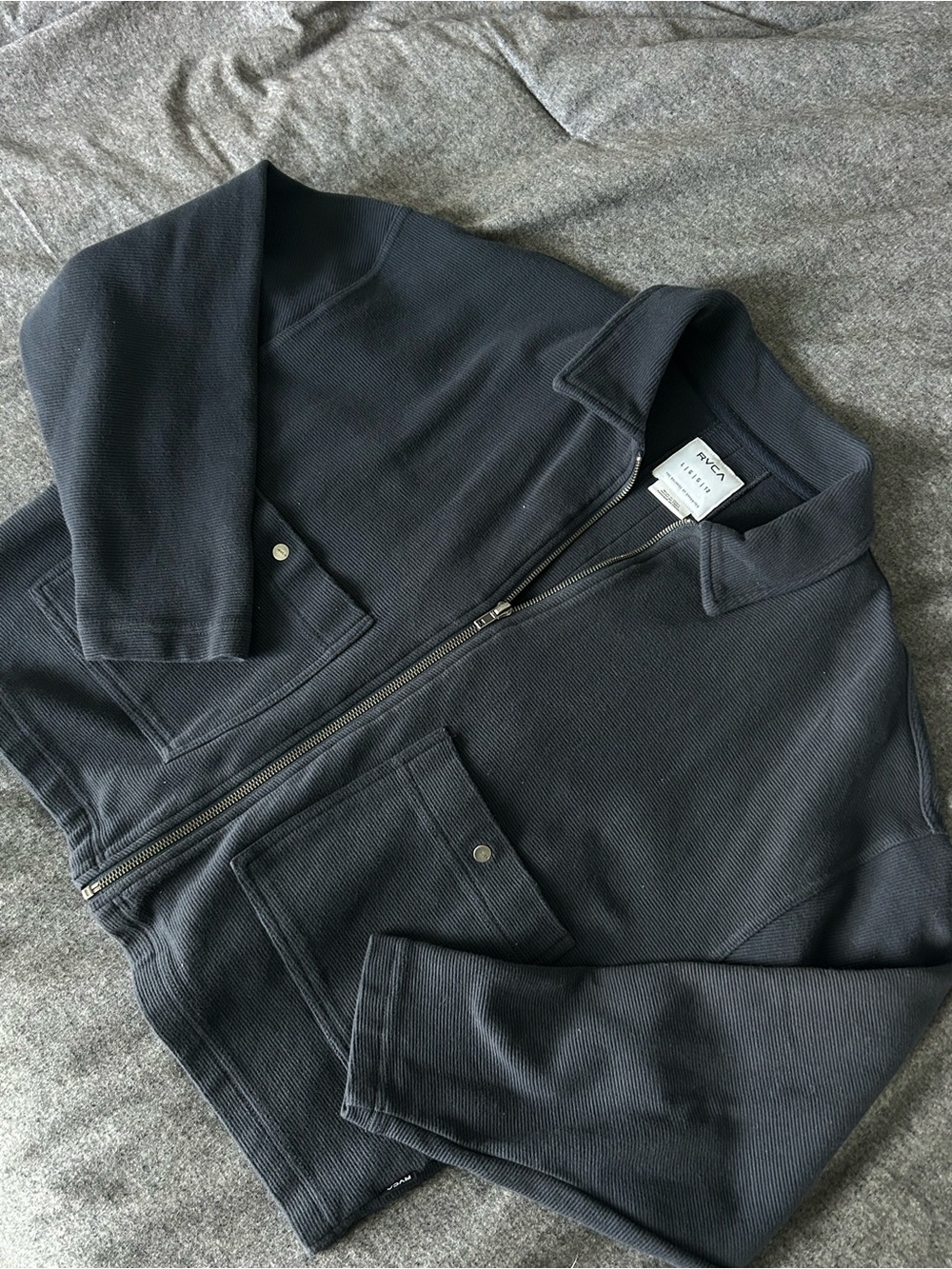 RVCA Women’s Navy Zip-Front Jacket